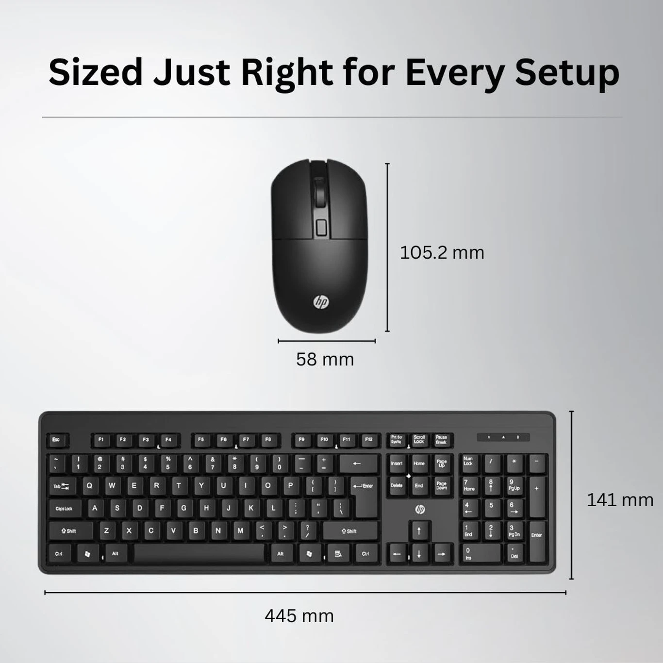 HP KEYBOARD KM200 WIRELESS COMBO Combo Set (Black)